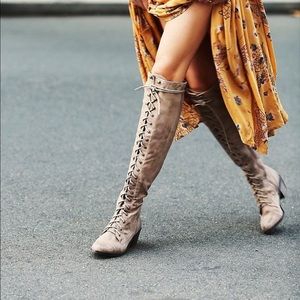 Free People x Jeffrey Campbell Lace Up Boots